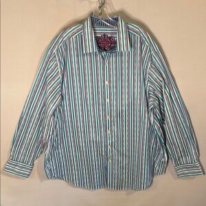 Robert Graham Striped Multicolor Men's Shirt 2XL